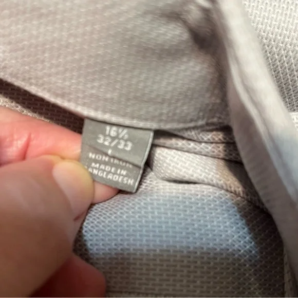 Michael Kors Light Gray Button-Up Shirt Dress Shirt - Picture 3 of 5